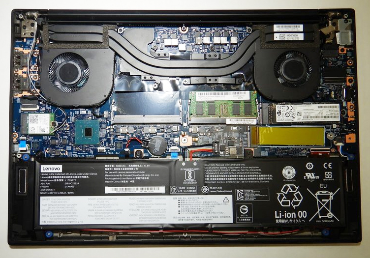 Internal Photo of Lenovo ThinkPad X1 Extreme 1st P1 Gen1 GPU Fan original (ThinkPad X1 Gen 1 Extreme)